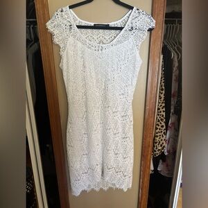 White lace dress cap sleeve